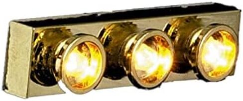 Melody Jane Dolls Houses House Miniature Accessory Electric Lighting 3 Spot Lights in Brass Strip in Saudi Arabia