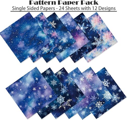 Scrapbook Paper Pad, 24 Sheets Mixture Colored Paper, 6"×6" Holiday Pattern Cardstock Paper Assorted Colors, Scrapbooking Supplies Paper for Junk Journal Craft DIY Photo Album Cottagecore Room Décor in Kuwait