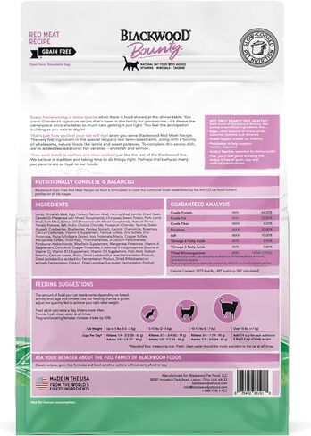Blackwood Bounty Grain Free Cat Food, Red Meat Recipe, 2 lb. Bag in Saudi Arabia