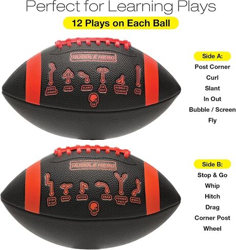 Huddle Hero Mini Football 2-Pack w/Pump (Black and Brown) in Kuwait