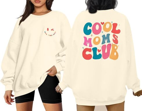 سويت شيرت نسائي كبير الحجم من In My Mama Era، بلوفر نسائي كاجوال بأكمام طويلة in Kuwait