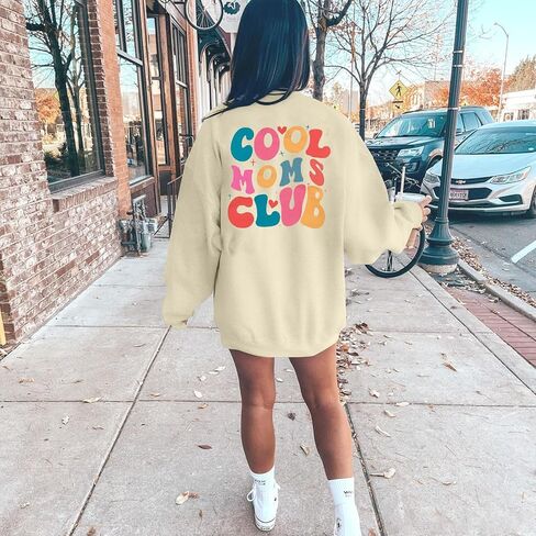 سويت شيرت نسائي كبير الحجم من In My Mama Era، بلوفر نسائي كاجوال بأكمام طويلة in Kuwait