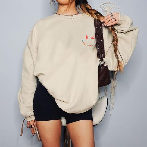 سويت شيرت نسائي كبير الحجم من In My Mama Era، بلوفر نسائي كاجوال بأكمام طويلة in Kuwait