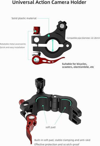 حامل جهاز تحكم عن بعد للدراجة من O'woda RC لـ DJI Mini 3 / Mini 3 Pro/Mavic 3 Pro، حامل بمشبك دراجة قابل للتعديل متوافق مع ملحقات DJI RC in Kuwait