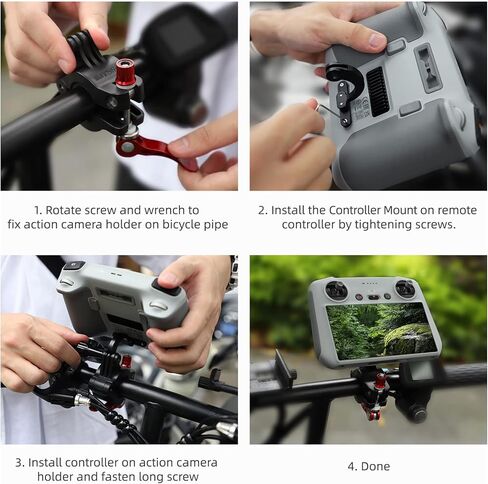 حامل جهاز تحكم عن بعد للدراجة من O'woda RC لـ DJI Mini 3 / Mini 3 Pro/Mavic 3 Pro، حامل بمشبك دراجة قابل للتعديل متوافق مع ملحقات DJI RC in Kuwait