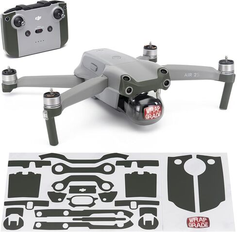 Wrapgrade Skin Compatible with DJI Air 2S | Accent Color A (NEON Yellow) in Kuwait