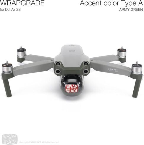 Wrapgrade Skin Compatible with DJI Air 2S | Accent Color A (NEON Yellow) in Kuwait