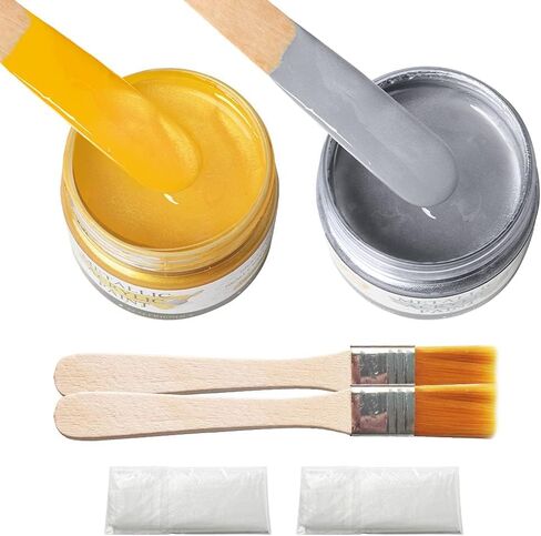 YongBo Metallic Gold Acrylic Paint, 100ml Gold Paint, Gold Leaf Paint for Metal, Wood, Headstone, Painting, Non Toxic Non Fading in Saudi Arabia