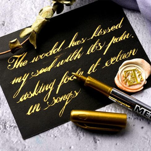 YongBo Metallic Gold Acrylic Paint, 100ml Gold Paint, Gold Leaf Paint for Metal, Wood, Headstone, Painting, Non Toxic Non Fading in Saudi Arabia