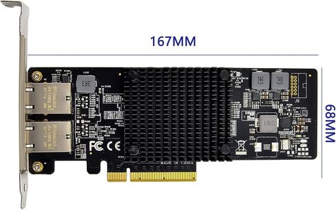 10G PCIe Network Card NIC Adapter with AQC107 Chipset +3ft Cat8 Ethernet Cable 10GB/5GB/2.5GB/1000M PCI Express Gigabit Ethernet Card RJ45 LAN Controller Support PXE in Saudi Arabia