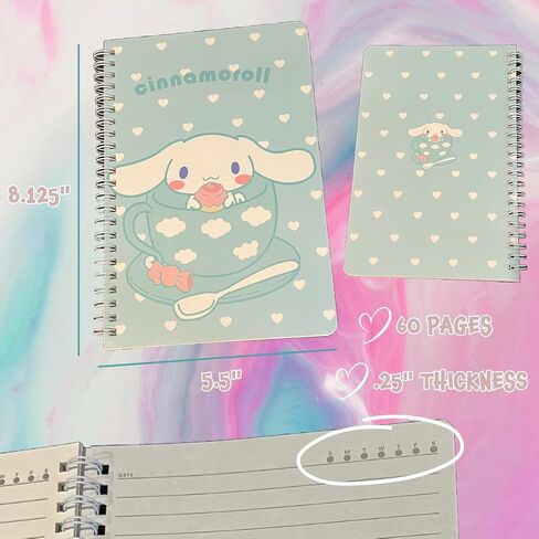 Brainy Writing Set Multicolor Pen Notebook Stampers Kawaii Anime Bunny Dog Cat Kitty Cartoons (YG) in Saudi Arabia