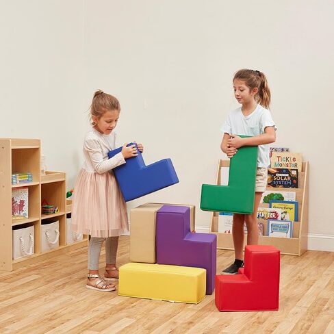 مكعبات بناء سوفت زون الذكية من ECR4Kids، لغز إسفنجي، لون الأرض، 7 قطع in Saudi Arabia