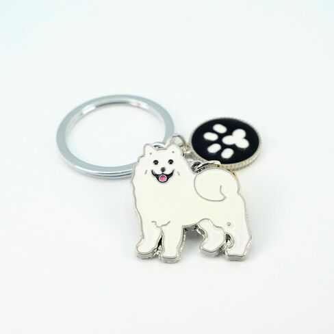 Cute Soft Enamel Dog Keychain - Premium Quality Pet Lover Accessory - Available in Multiple Breeds in Saudi Arabia