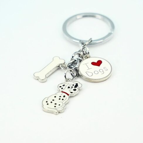 Cute Soft Enamel Dog Keychain - Premium Quality Pet Lover Accessory - Available in Multiple Breeds in Saudi Arabia