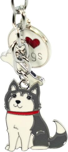 Cute Soft Enamel Dog Keychain - Premium Quality Pet Lover Accessory - Available in Multiple Breeds in Saudi Arabia