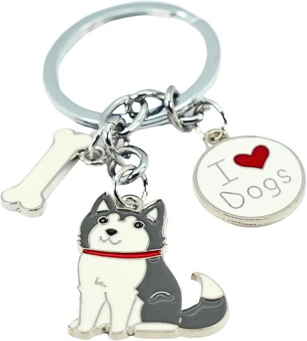 Cute Soft Enamel Dog Keychain - Premium Quality Pet Lover Accessory - Available in Multiple Breeds in Saudi Arabia