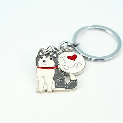 Cute Soft Enamel Dog Keychain - Premium Quality Pet Lover Accessory - Available in Multiple Breeds in Saudi Arabia