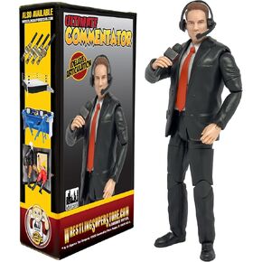 Ultimate Commentator Announcer with Deluxe Articulation for WWE & AEW Wrestling Action Figures
