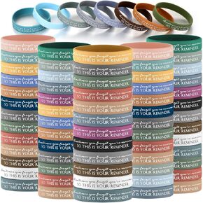 Sasylvia 200 Pcs Inspirational Wristband Motivational Silicone Bracelets Bulk Graduation Bracelets Positive Rubber Bracelet Employee Appreciation Gift Class of 2024 Gifts(Sometimes You Forget)