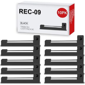 10 Pack High Pages ERC09 Black Ribbon Cartridge 10-Pack Replacement for ERC09 Printer Ribbon Compatible ERC-09B for EPS0N ERC22 HX20 HX40 M-160 163 164 180 181 182 183 190 191 POS Printer (Black)