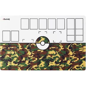 The Gaming Mat Company 2 Player Compatible Pokemon Playmat for Pokemon Cards - 28" x 18" x 0.16" Camouflage Battle Mat Stadium Board for Pokemon TCG Playmat Game & Pokemon Mat Trading Card