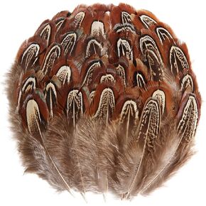 THARAHT Pheasant Plumage Feathers 120pcs Natural 2-3 Inches for Thanksgiving Crafts Hats Sewing Clothing Wedding Dream Catcher Decoration Feathers,Natural