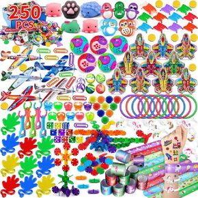 nicknack 250pcs Kids Party Favor Prizes Box Toys Bulk Classroom Rewards Kid Pinata Stuffers Toys Fillers, Treasure Box Prizes Goodie Bag Fillers, Prize Box Toys For Kids 4-8