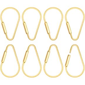 EEEKit Brass Screw Lock Keychain, Slip Sleeve Key Ring, Screw Lock Clip Key Ring Keychain Holder Key Organizer, 8PCS