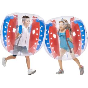 VEVOR Inflatable Bumper Balls 2-Pack, 4FT/1.2M Body Sumo Zorb Balls for Kids & Teens, Durable PVC Human Hamster Bubble Balls for Outdoor Team Gaming Play, Bumper Bopper Toys for Playground, Yard, Park