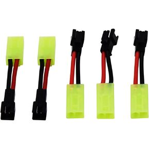 Blomiky 5 Pack SM-2P to Mini Tamiya Adapter Spare Parts Suitable for Some Foam Blaster Battery/ 183503 Adapter