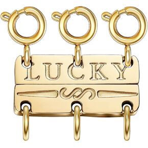 Necklace Layering Clasp Womens Jewelry Separators 18K Gold and Silver Magnetic Multiple Necklace Clasp for Women Layered Look