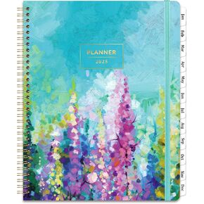 2025 Planner - Large Planner 2025, 9" x 11", Jan. 2025 - Dec. 2025, Weekly ＆ Monthly Planner 2025 with Hardcover, Tabs, Elastic Closure and Pocket