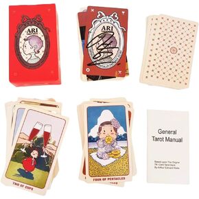Ari Baby Tarot: 80 Pcs Joyful Whimsical Cute Baby Cartoon Cards, Unique Indie Tarot Deck with Guidebook for Beginners - Standard Size (120mm x 70mm)