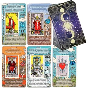 Tarô Fácil - Aprender Cartas de Tarô, Cartas de Tarô para Iniciantes, Baralho de Tarô de Leitura Fácil e Rápida com Significados em Português