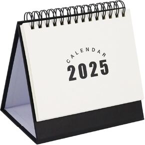Koqye 2024-2025 Desk Calendar,Standing Flip Desktop Calendar for Planning Organizing Daily Scheduler, Desktop Calendar for Home Office School (Black)