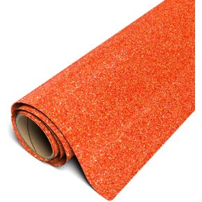 Siser Glitter HTV 11.8"x10ft Roll - Iron On Heat Transfer Vinyl (Ember Orange)