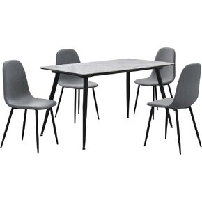 Coaster Home Furnishings Dennison 5-Piece Rectangular Dining Table Set Grey
