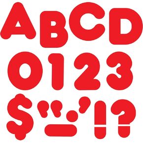 Red 4-Inch Casual Uppercase Ready Letters®