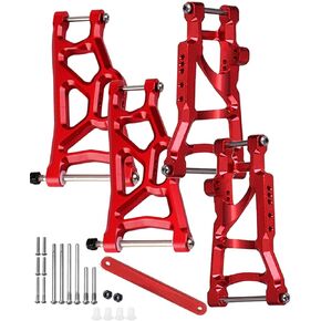 Suspension A-Arms Upgrades Part for 1/10 Slash 2WD VXL,4PCS Alloy Aluminum Front Rear Suspension A Arms and Tie Bar Hops Up,Replacement of 2555 3631 2532,Green