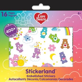 Care Bears-STICKERLAND Multi SUBS Sticker PAD-16PGS Stickerland Multi-Substrate Sticker Pad - 16 Page