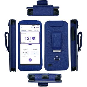 Fitted Leather Case with Belt Clip for Omnipod 5 Receiver (Continuous Glucose Monitoring) (Brown)