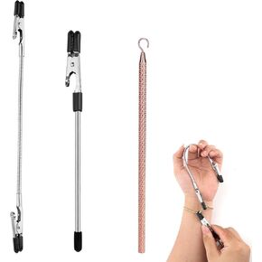 3pcs Bracelet Helper Tools, Wearing Assistance Hook and Clips Quick Wear and Disassembly Fastener Helper Buddy to Put On Yourself for Jewelry Necklaces Watch Clasps Zippers Crafts for Elderly