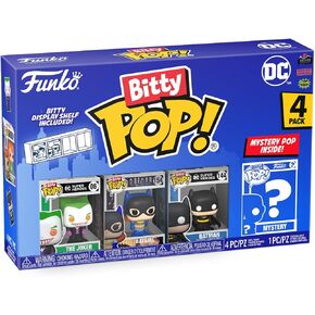 Funko Bitty Pop! DC Mini Collectible Toys - Batman, The Riddler, Batgirl & Mystery Chase Figure (Styles May Vary) 4-Pack