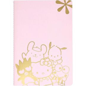 Erin Condren College Ruled Petite Journal - Hello Kitty and Friends Friendship Is Golden. 80 Lined Page Note Taking & Writing Notebook. Thick 80 lb. Mohawk Paper. Sewn-stitch binding