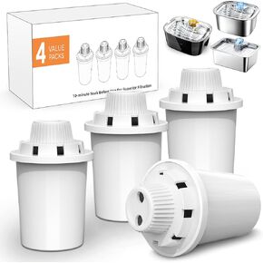 Dog Water Fountain Filter Replacement for PETNF Stainless Steel Pet Water Fountain Replacement Filters for D2223,D2341,D2322,D2340 Models,Lasts Two Months,7 Layer Vertical Filtration for Fresh Water