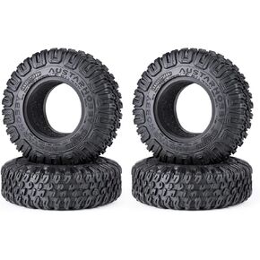 RC Rubber 1.55" Crawler Tires 4pcs for 1/18 RC Crawler Car Axial Capra UTB18 Upgrade in Kuwait