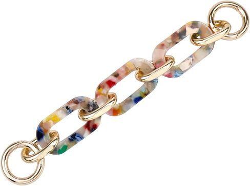 FarBoat 7in Purse Making Supplies, Acrylic Chain Extension Decorative Strap for Purse Handbags Crossbody Bags (Color Splicing) in Saudi Arabia