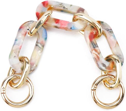 FarBoat 7in Purse Making Supplies, Acrylic Chain Extension Decorative Strap for Purse Handbags Crossbody Bags (Color Splicing) in Saudi Arabia