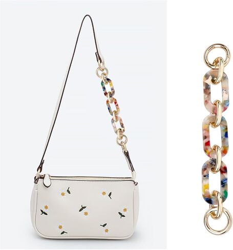 FarBoat 7in Purse Making Supplies, Acrylic Chain Extension Decorative Strap for Purse Handbags Crossbody Bags (Color Splicing) in Saudi Arabia