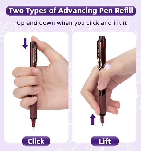 Gel Pens, 6 Pcs 0.5mm Black Ink Pens, Soft Scented Vintage Barrels Pens, Quick Dry Black Ink Pens for Journaling and Note Taking, Cute Aesthetic Pens for Office School & Home Supplies in Saudi Arabia
